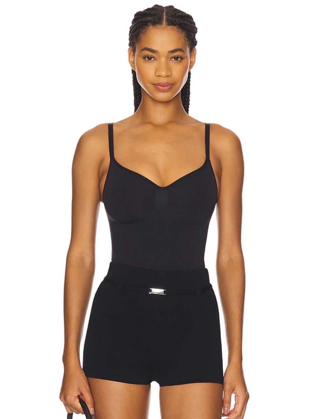 Skims Seamless Sculpt Brief Bodysuit in Black